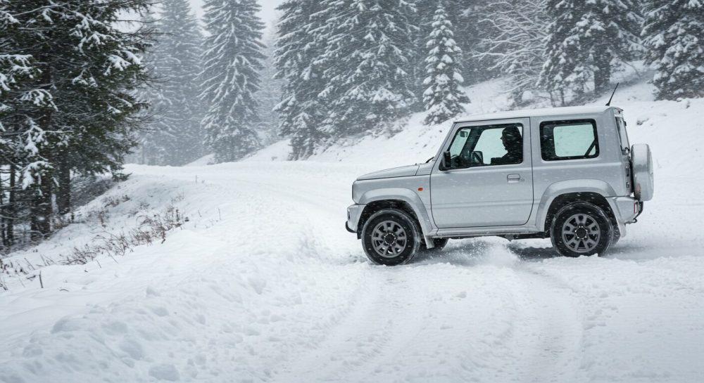 ジムニー雪道走行