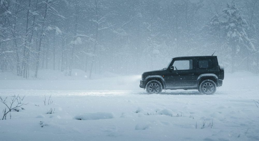ジムニー雪道走行
