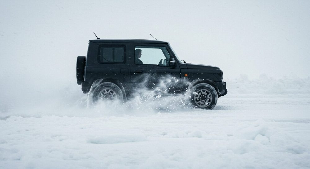ジムニー雪道走行