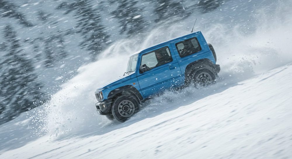 ジムニー雪道走行