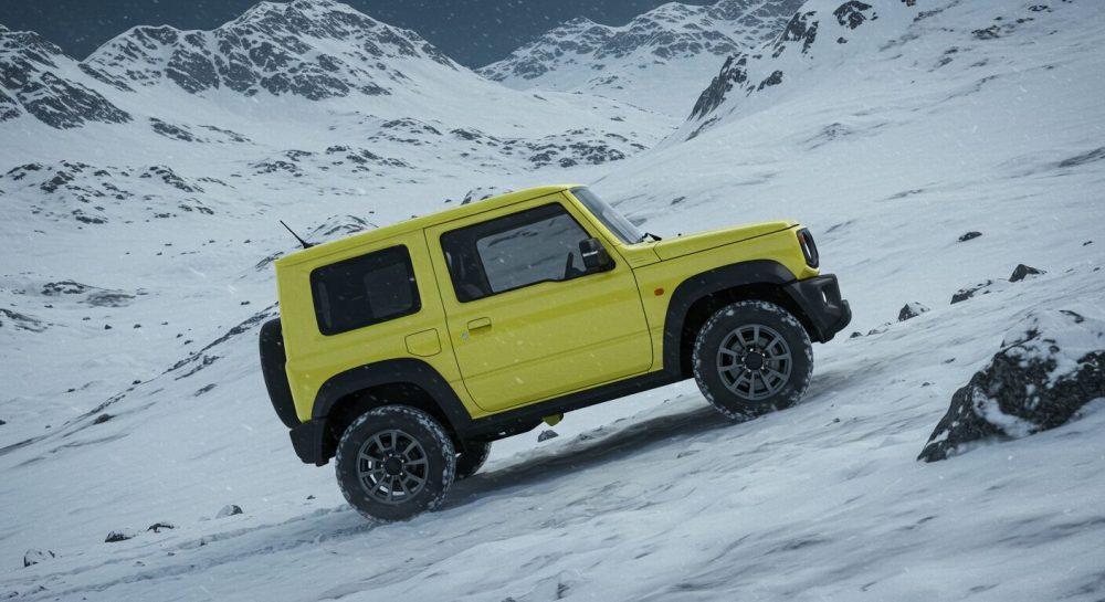 ジムニー雪道走行